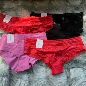 FOUR (4) Calvin Klein Women's Brief & Hipster Underwear Multicolor Small NWT